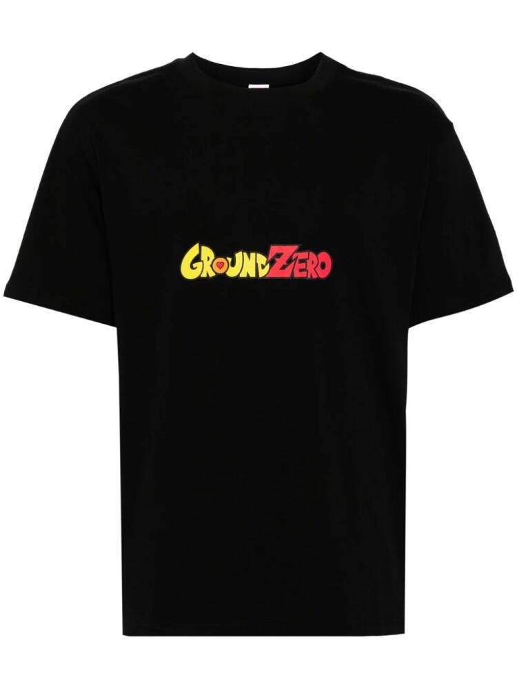 Ground Zero logo-print cotton T-shirt - Black Cover