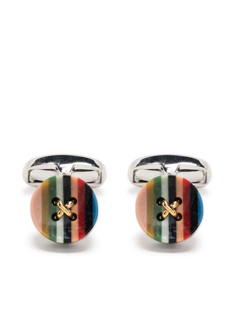 Paul Smith plaque-detail metallic cufflinks - Multicolour Cover