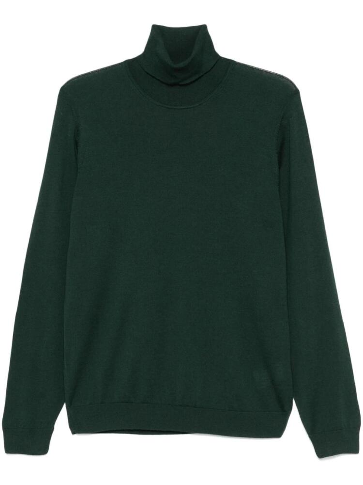 BOSS turtleneck virgin wool sweater - Green Cover