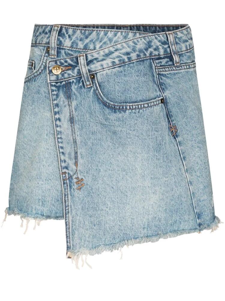 Ksubi Rap asymmetric denim mini skirt - Blue Cover