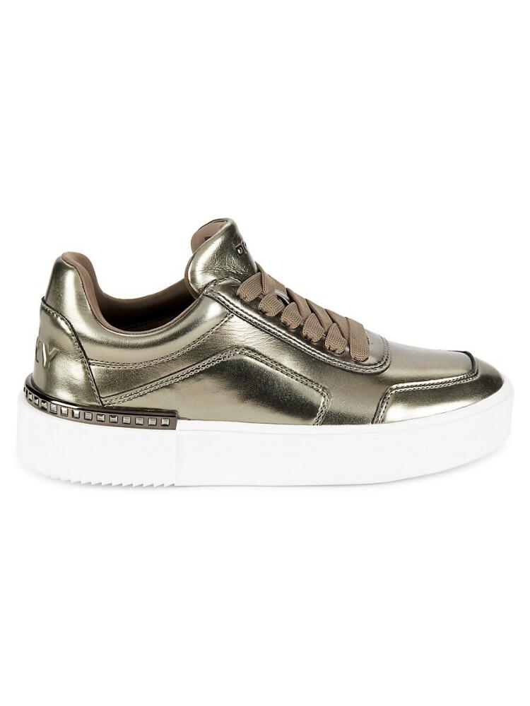 DKNY Women's Beverley Metallic Low Top Platform Sneakers - Ash Cover