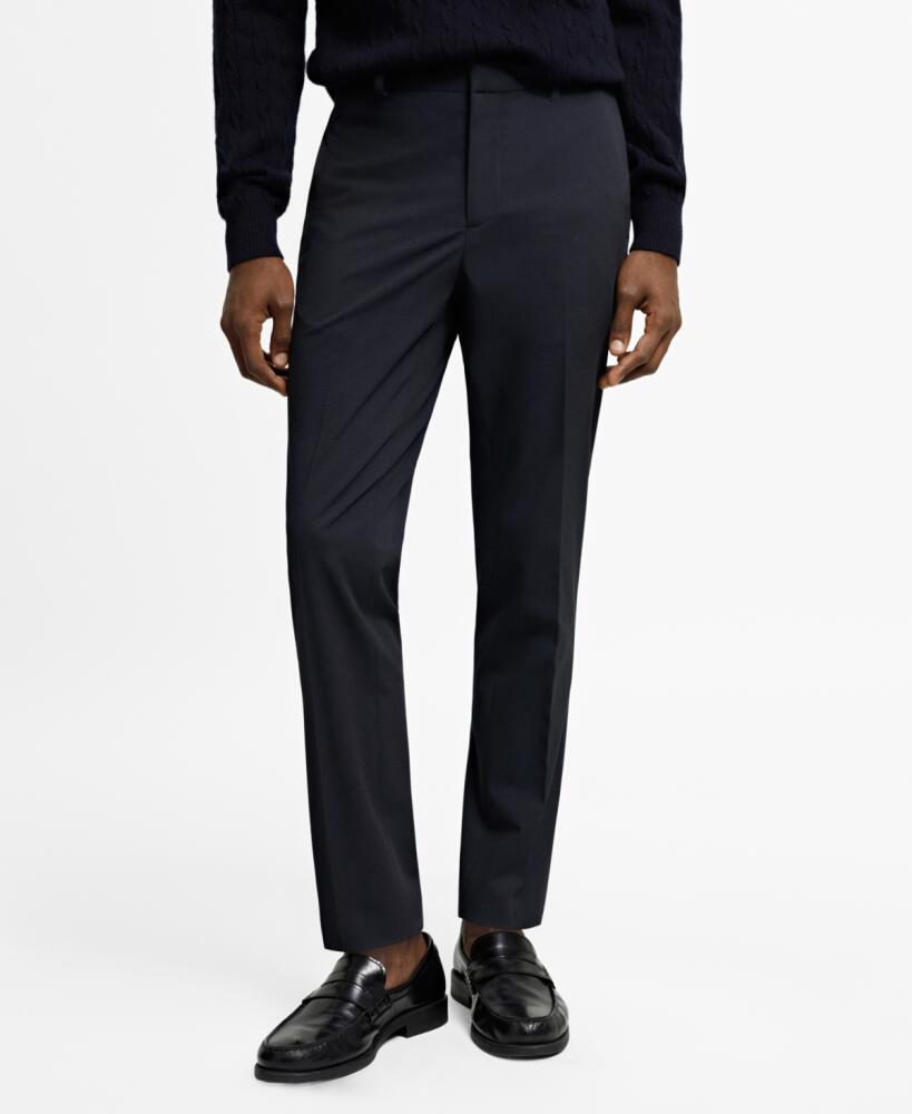 Mango Men's Super Slim Fit Suit Pants - Navy Cover