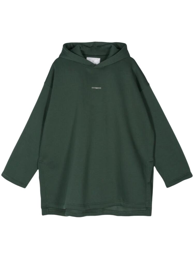 Société Anonyme Big Big logo-embroidered hoodie - Green Cover