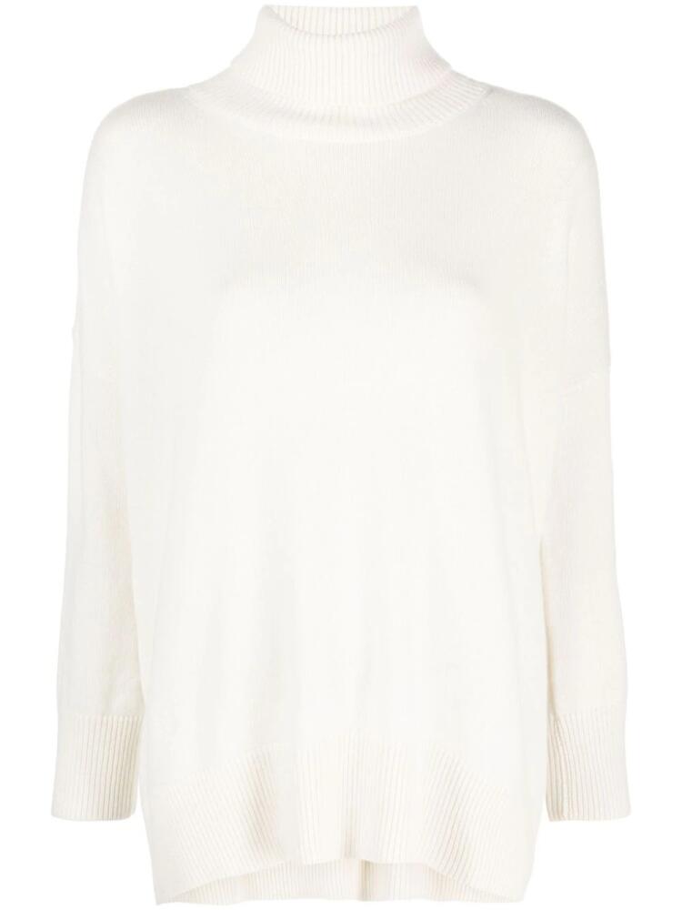 Max & Moi Prairie roll-neck cashmere jumper - White Cover