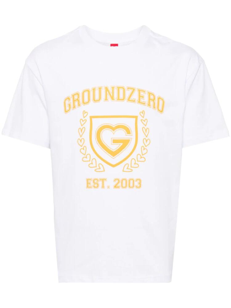 Ground Zero logo-print cotton T-shirt - White Cover