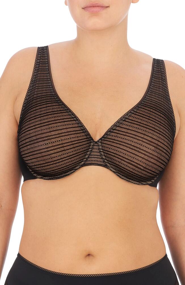 Natori Revive Unlined Underwire T-Shirt Bra in Black /Buff Cover