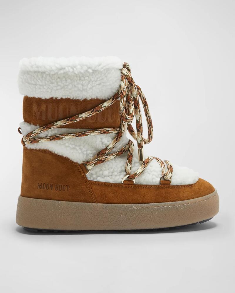 Moon Boot Track Suede Shearling Lace-Up Snow Boots Cover