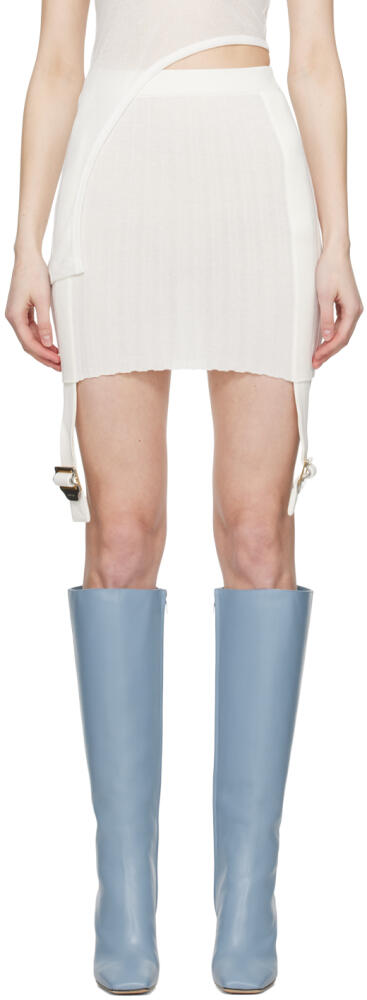 Dion Lee White Utility Miniskirt Cover