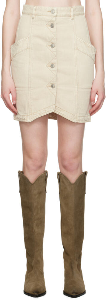 Isabel Marant Etoile Beige Sabel Denim Miniskirt Cover