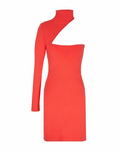 8 By Yoox Jersey Cut-out Mini Dress Woman Mini dress Coral Viscose, Recycled polyamide, Elastane Cover