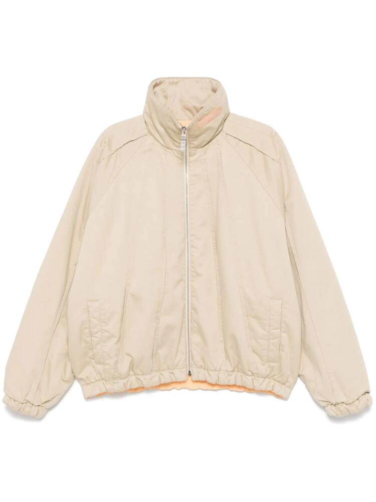 PDF pleat-detail jacket - Neutrals Cover