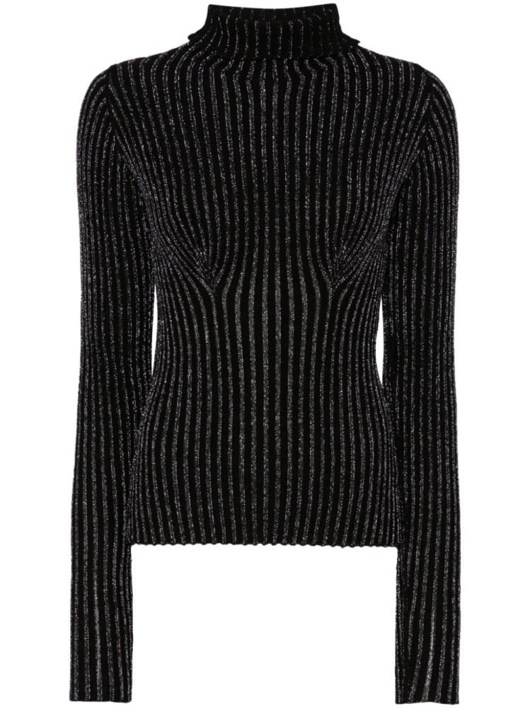 DES PHEMMES lurex sweater - Black Cover