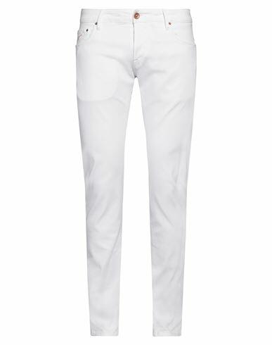 Hand Picked Man Jeans White Cotton, Polyurethane Cover