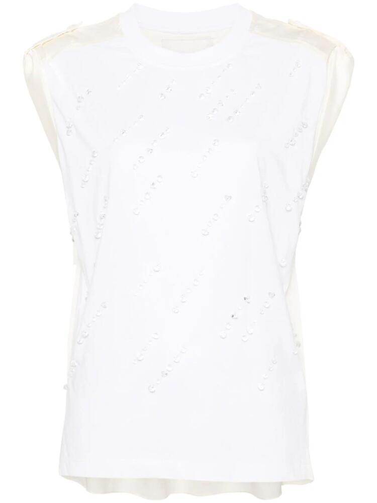 3.1 Phillip Lim bead-detailing T-shirt - White Cover