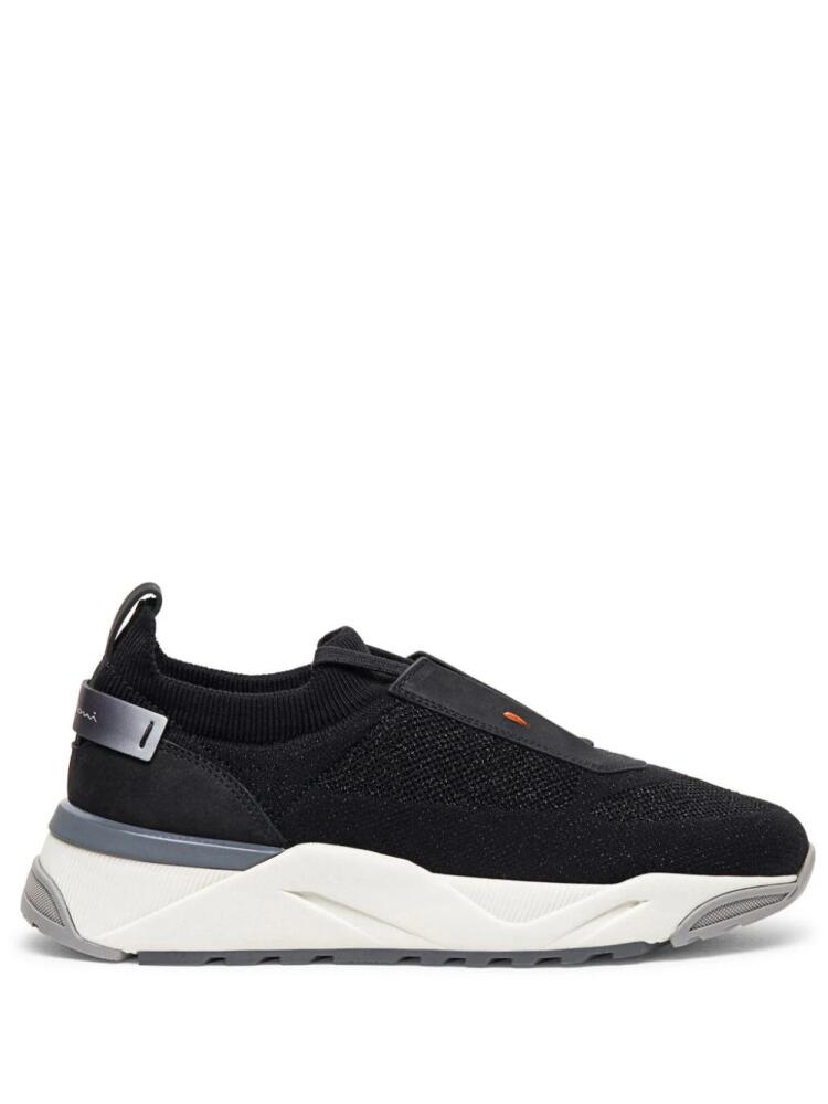 Santoni technical-knit Runner sneakers - Black Cover