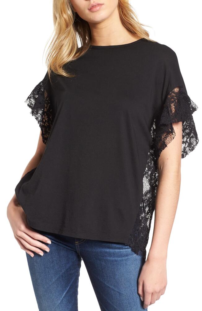 AG Sofi Lace Tee in True Black Cover