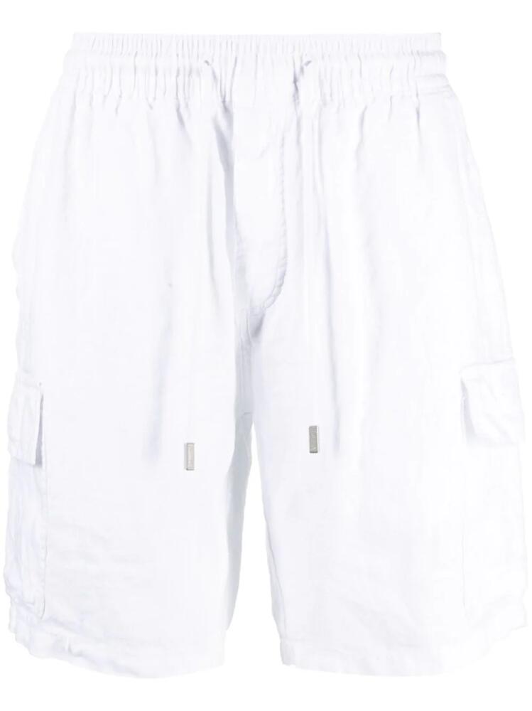 Vilebrequin logo-patch linen shorts - White Cover