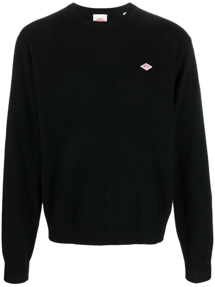 Danton logo-patch woollen jumper - Black Cover