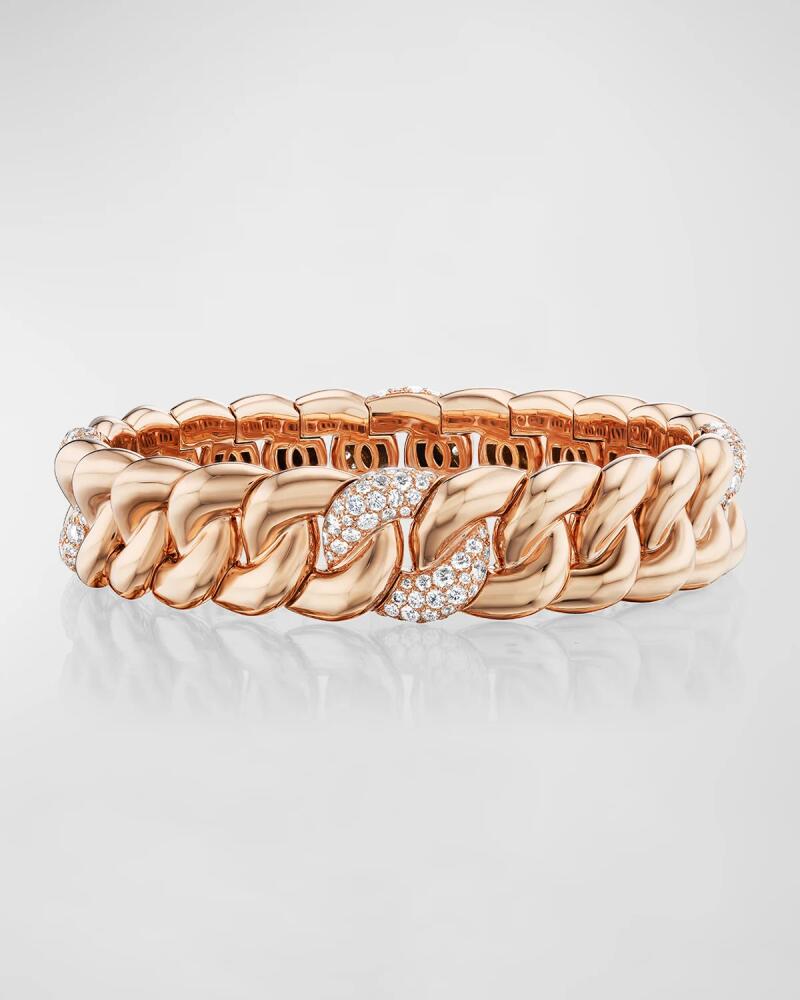 Andreoli 18K Rose Gold Diamond Chain Link Bracelet Cover