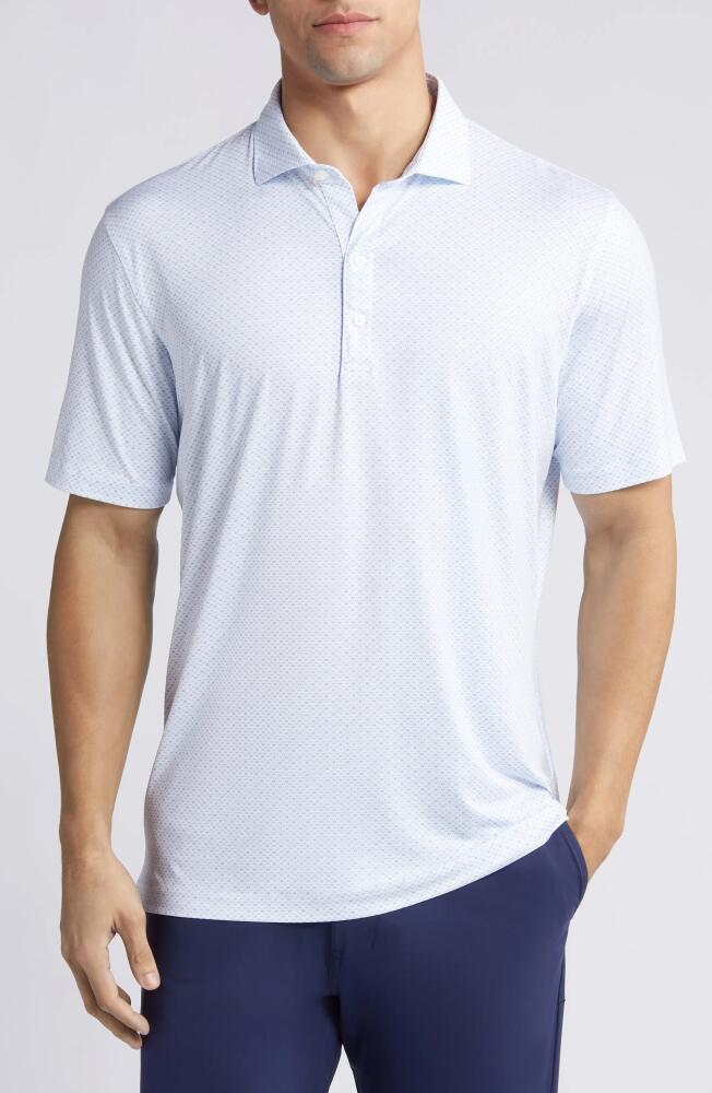 johnnie-O Kelso Microprint Performance Golf Polo in Maliblu Cover