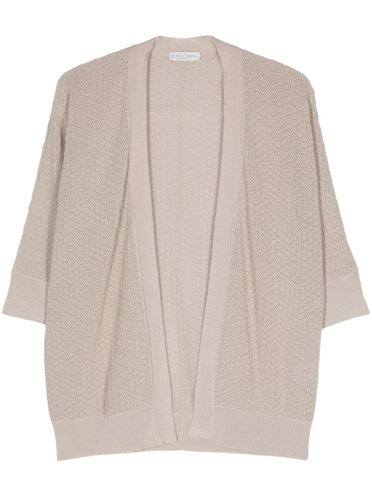 Le Tricot Perugia tricot cotton cardigan - Neutrals Cover