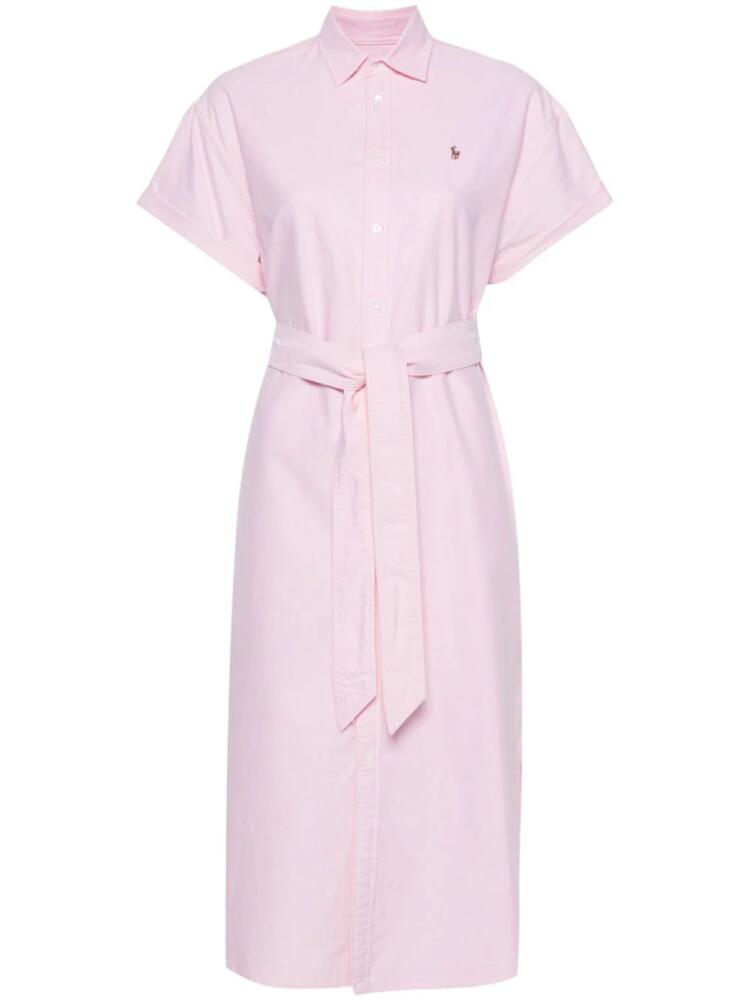 Polo Ralph Lauren Polo Pony-embroidered shirt dress - Pink Cover