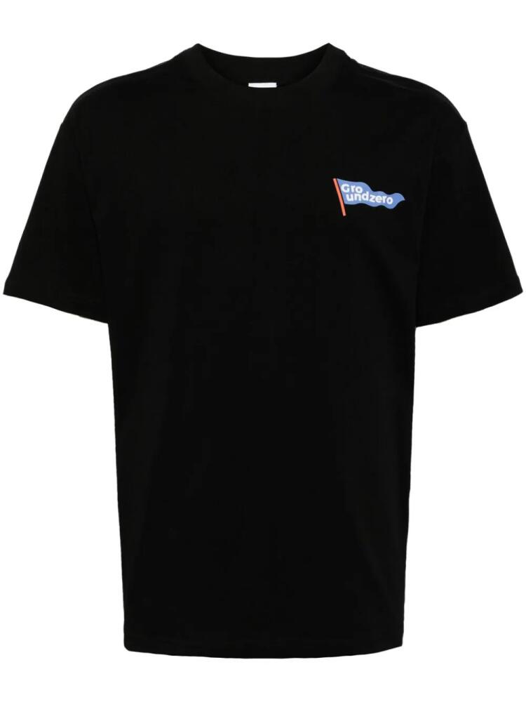 Ground Zero logo-print cotton T-shirt - Black Cover