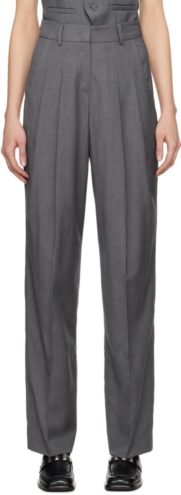 The Frankie Shop Gray Gelso Trousers Cover