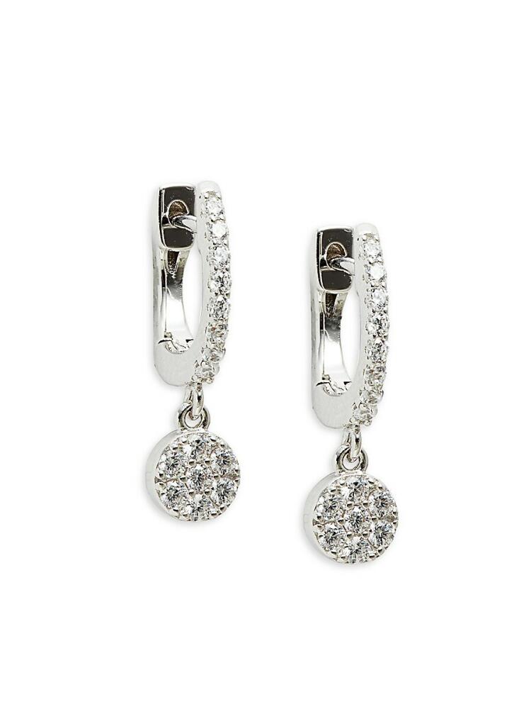 Lafonn Women's Classic Platinum-Plated Sterling Silver & Simulated Diamond Drop Earrings Cover