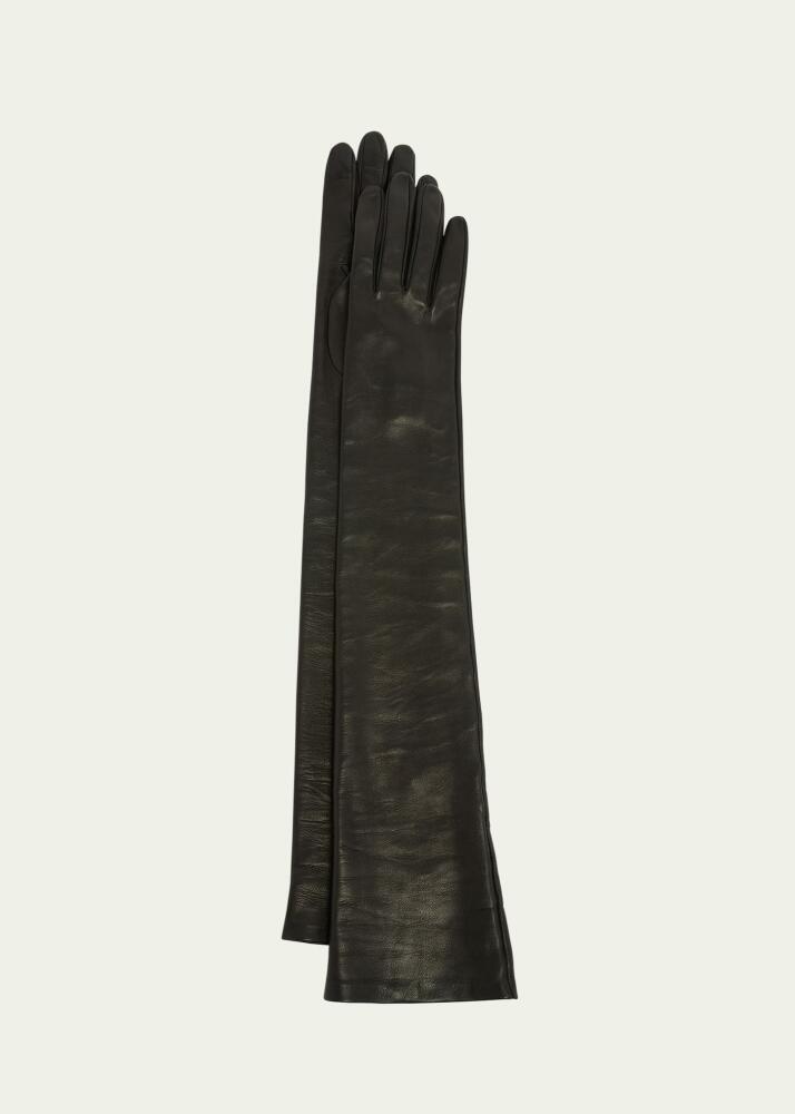 Dries Van Noten Men's Long Calfskin Leather Gloves Cover