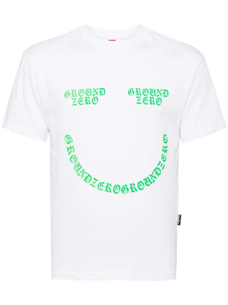 Ground Zero logo-print cotton T-shirt - White Cover