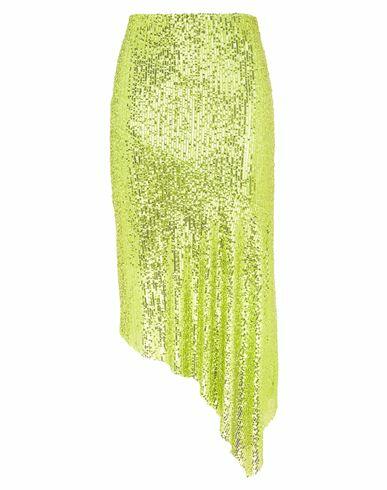 8 By Yoox Woman Midi skirt Acid green Polyester, Elastane Cover