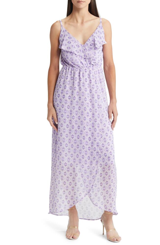 Fraiche by J Mosa Abstract Print Tulip Hem Maxi Dress Cover