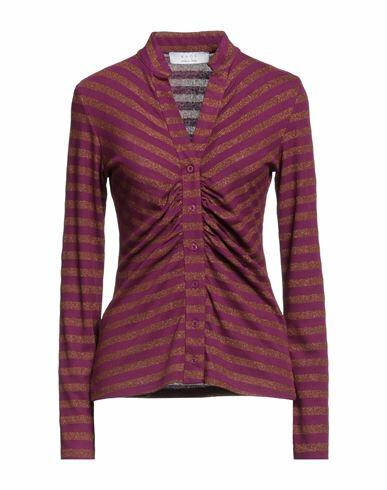 Kaos Woman Cardigan Purple Viscose, Polyester, Nylon, Elastane Cover