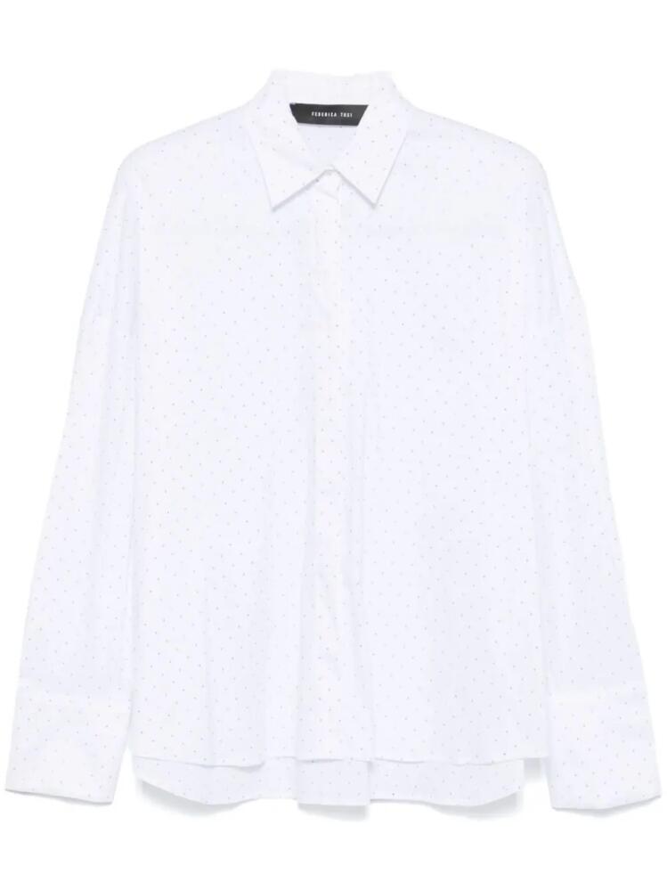 Federica Tosi crystal-embellished shirt - White Cover