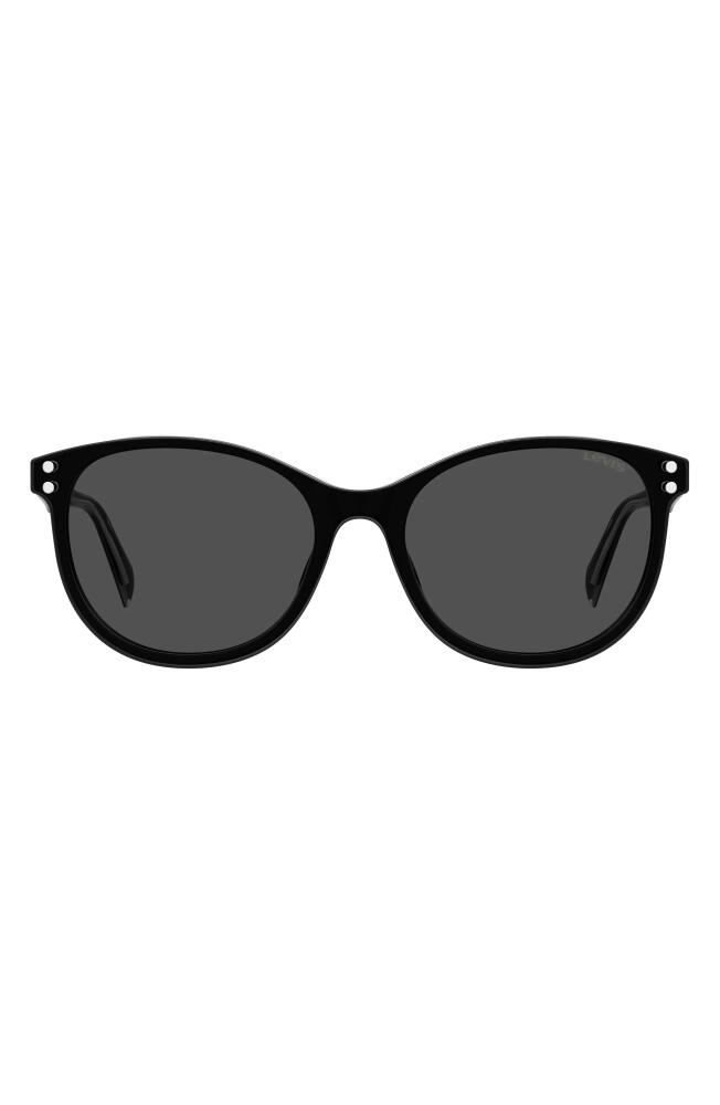 levi's 53mm Round Sunglasses in Black/Grey Cover