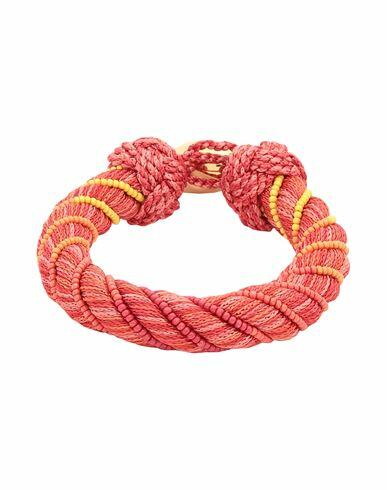 Aurélie Bidermann Woman Bracelet Coral Textile fibers, Metal Cover