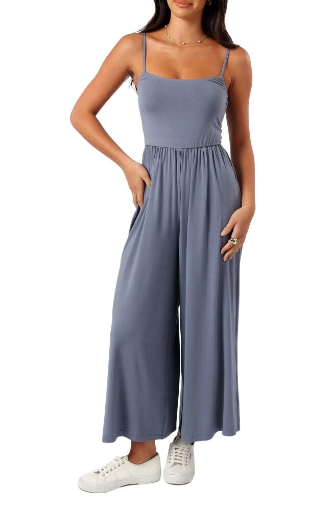 Petal & Pup Kameron Knit Wide Leg Jumpsuit in Dusty Blue Cover