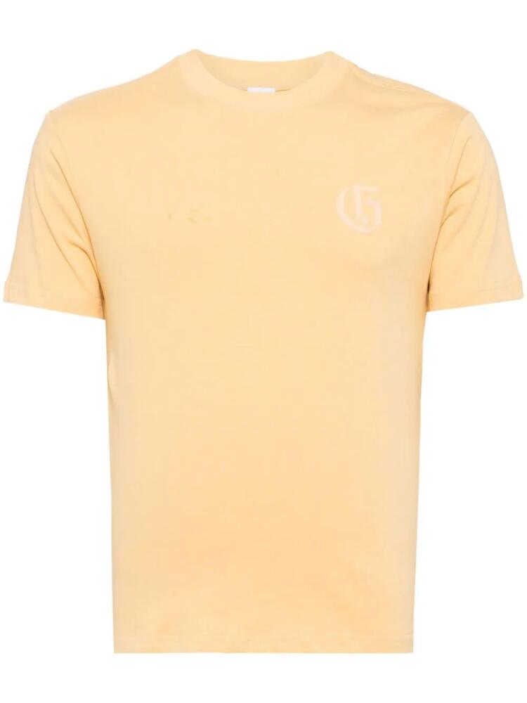 Ground Zero logo-print cotton T-shirt - Yellow Cover