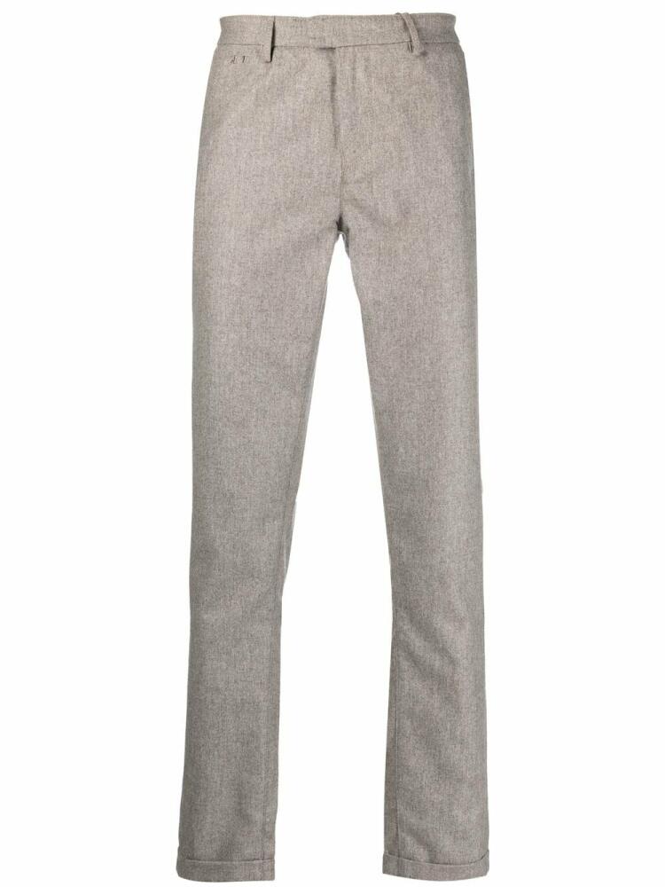 Sartoria Tramarossa flannel straight-leg trousers - Neutrals Cover