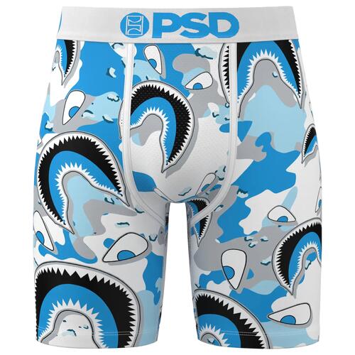 PSD Mens PSD WF Naval Shark Briefs - Mens White/Blue S Cover