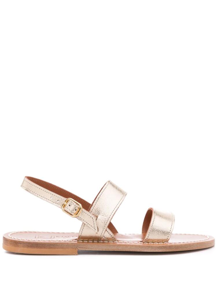 K. Jacques buckled leather sandals - Gold Cover