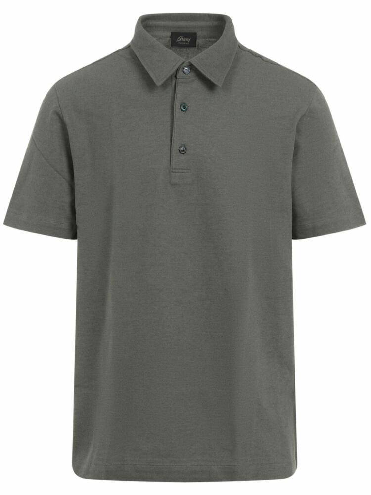 Brioni organic cotton polo shirt - Green Cover