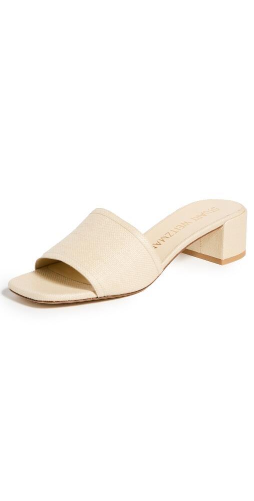 Stuart Weitzman Cayman Block Slides Natural Cover