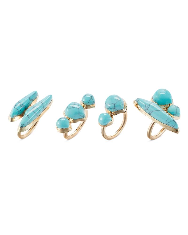 Cult Gaia Suri Turquoise Rings, Set of 4 Cover