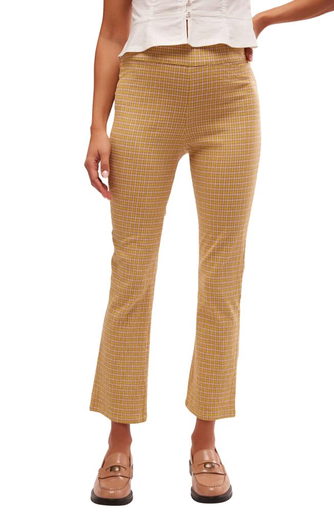 Free People In My Feelings Slim Crop Pants in Yellow Combo Cover