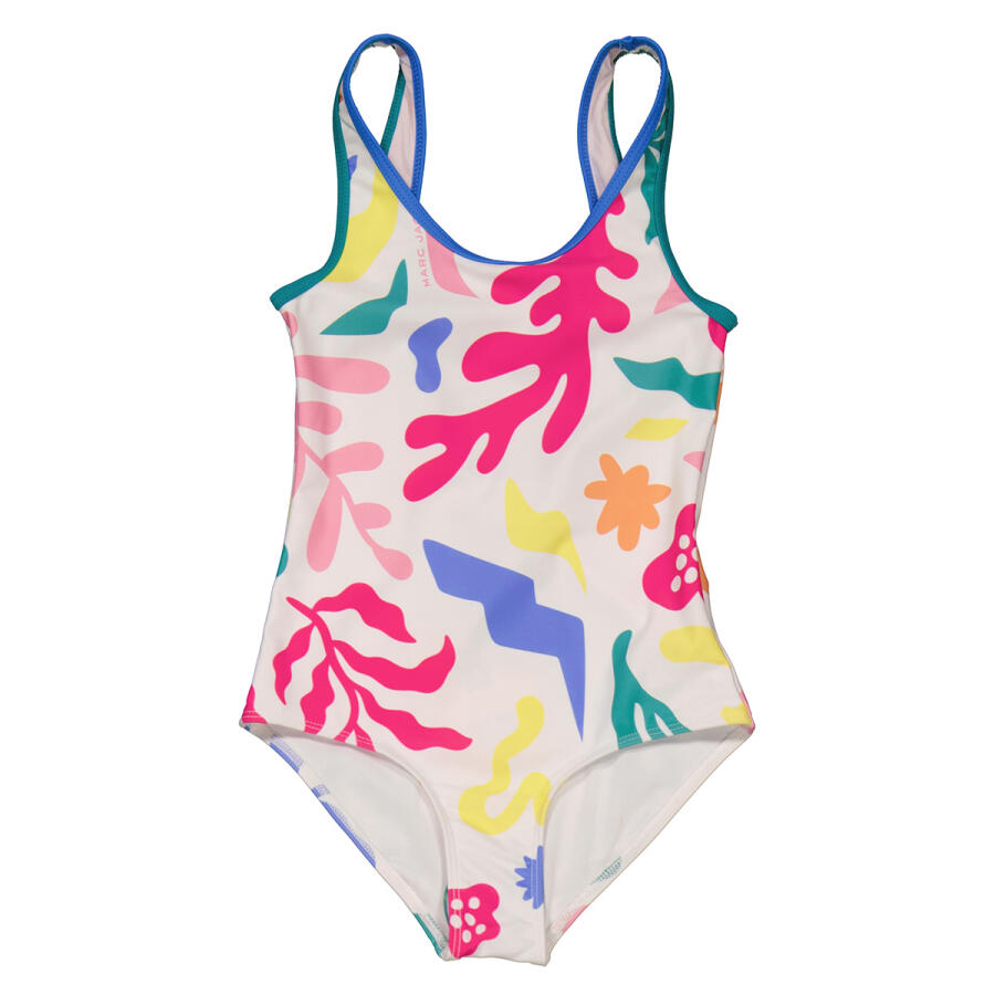 Little Marc Jacobs Girls Coral Reef 1-Piece Swimsuit Cover