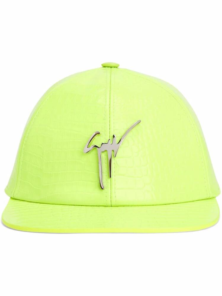 Giuseppe Zanotti Cohen logo-patch flat peak cap - Yellow Cover