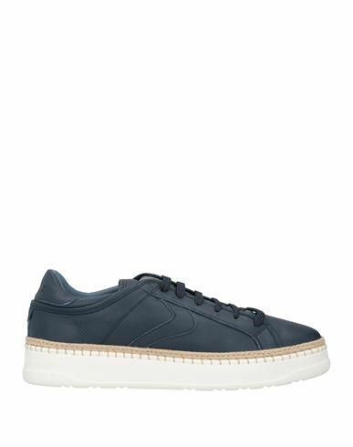 Voile Blanche Man Sneakers Navy blue Leather Cover