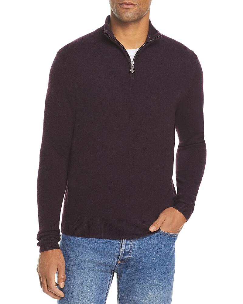 The Men's Store at Bloomingdale's Raisin Cashmere Half-Zip Sweater - Exclusive Cover